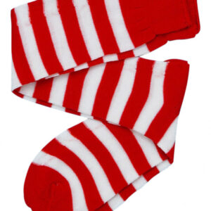 Striped Socks - Red and White
