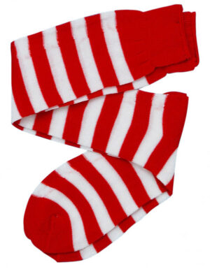 Striped Socks - Red and White
