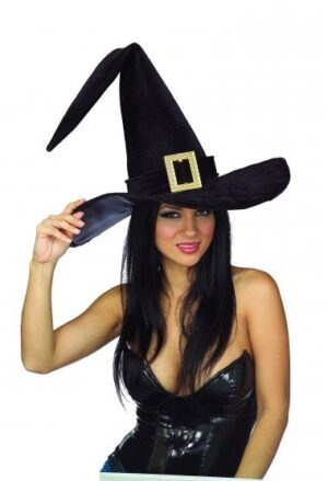 Velvet Witch Hat w/ Buckle