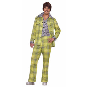 Leisure Suit - Neon Green Plaid