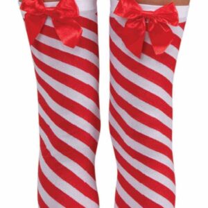 Candy Cane Thigh Highs