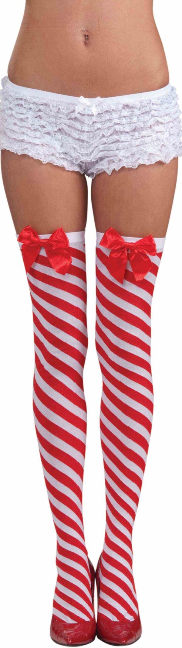 Candy Cane Thigh Highs