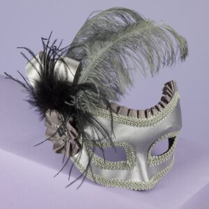 Grey w/ Feathers & Eyeglass Comfort Arms