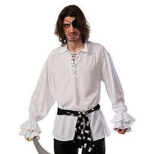 White Pirate Shirt w/ Sash