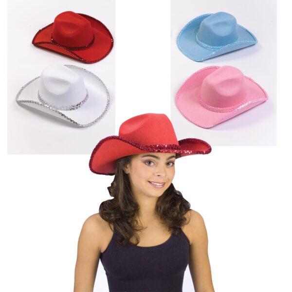 Sequin Cowboy Hat Assort