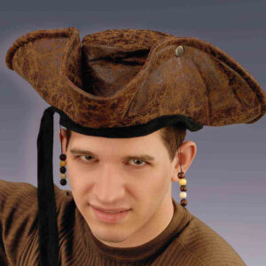 Distressed Pirate Hat w/ Beads