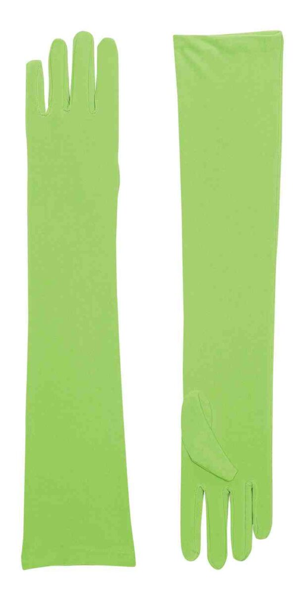 Long Gloves - Lime Green