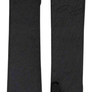 Long Satin Gloves - Black