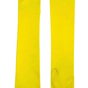 Long Satin Gloves - Yellow