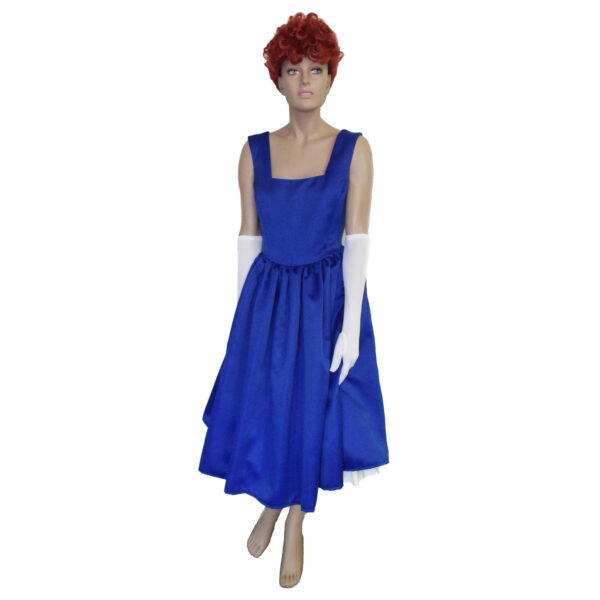 Blue Satin Party Dress