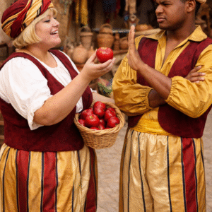 Arabian Prince Attendants & Townspeople - Brown