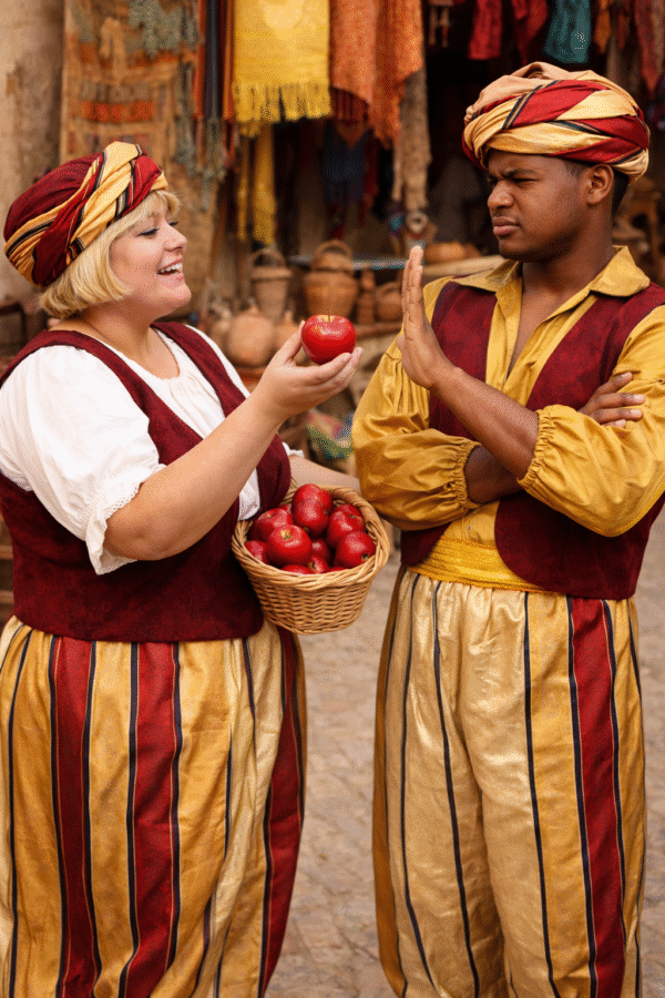 Arabian Prince Attendants & Townspeople - Brown