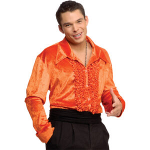 Orange Velvet shirt