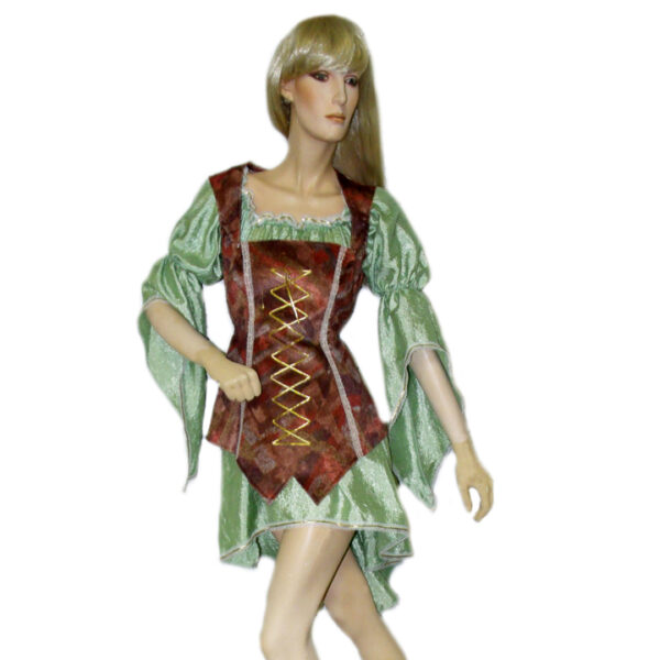 Green Dress with Vest