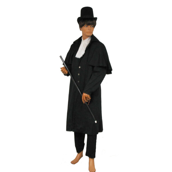 Black Coat with Caplet