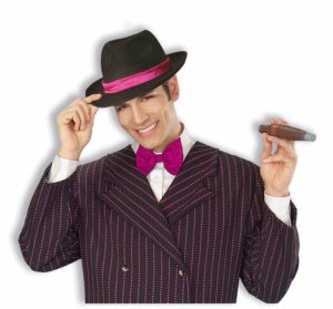 Gangster Fedora w/ Pink Band