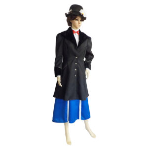 Mary Poppins with Black Victorian Coat