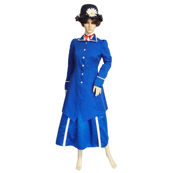 Mary Poppins with Victorian Blue Jacket