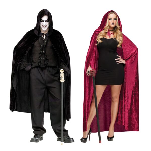 Long Velvet Hooded Cape