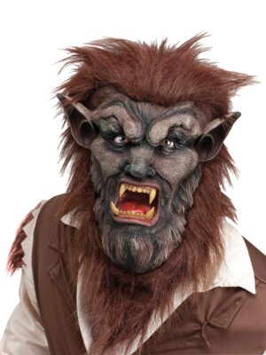 Brown Wolf Man Mask