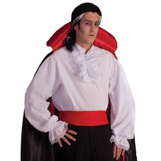 Ruffled Pirate Shirt – Red – Beauty and the Beast Costumes, Chattanooga