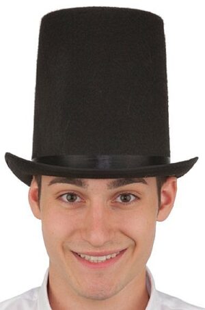 Black Felt Lincoln Stovepipe Hat