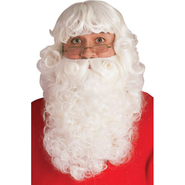 Santa Claus Wig and Beard - Light Grey