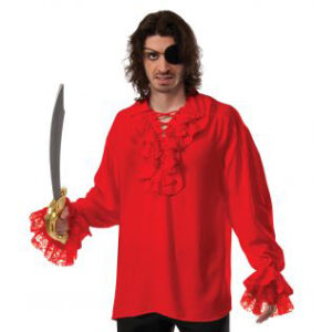 Ruffled Pirate Shirt - Red