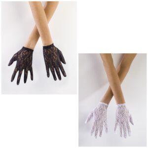 Lace Gloves - White