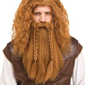 Viking Wig & Beard - Brown