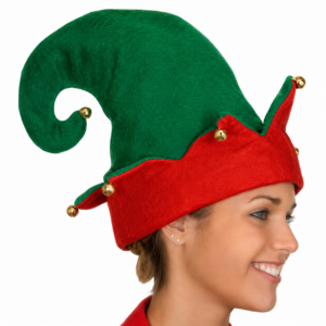 Curl Top Elf Hat w/ Bells