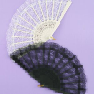 Lace Fan - Black or White