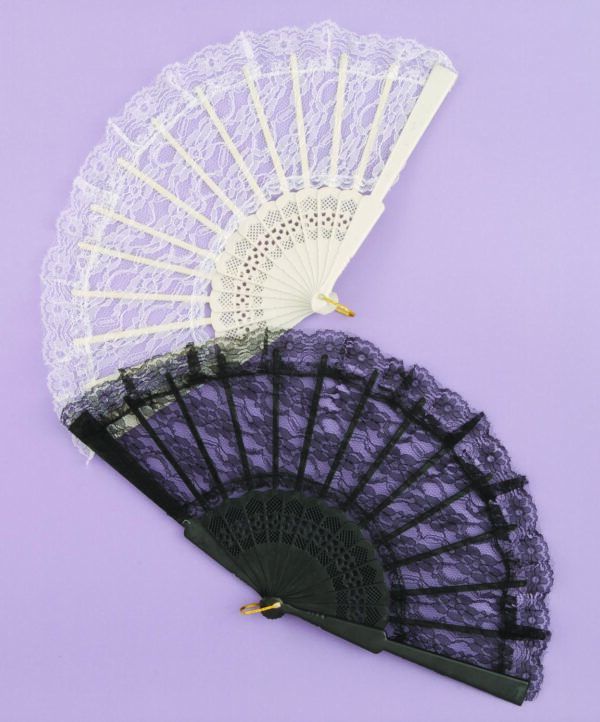 Lace Fan - Black or White