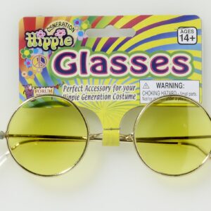Round Hippy Glasses - Yellow