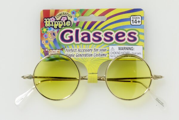 Round Hippy Glasses - Yellow