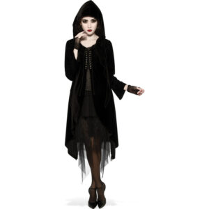 Velvet Laced-Front Robe