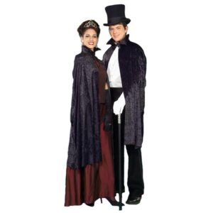 44 inch Velvet Cape - Black