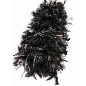 Roaring 20's Feather Boa Black+Silver