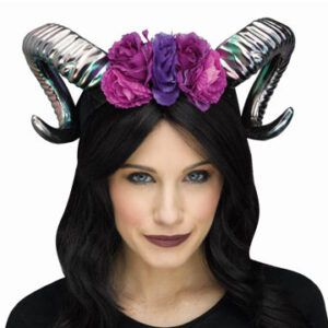 Ram Horn Flower Headpiece - Oil Slick