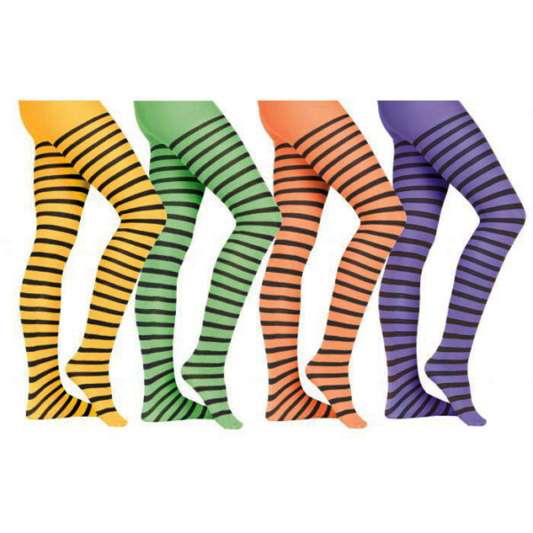 Adult Striped Pantihose - Assorted Colors