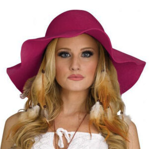 Floppy 60's Hat - Raspberry