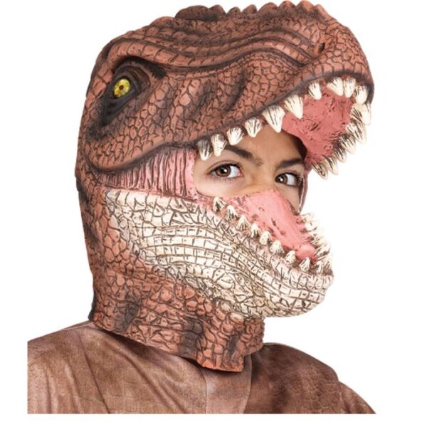 T-Rex Latex Mask - Brown