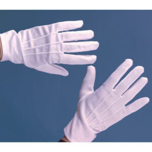 White Theatrical Gloves with Snap