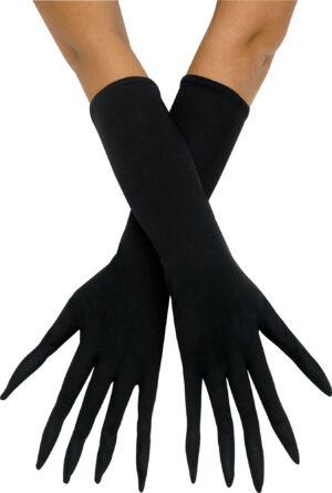 Pointy Finger Gloves - Black