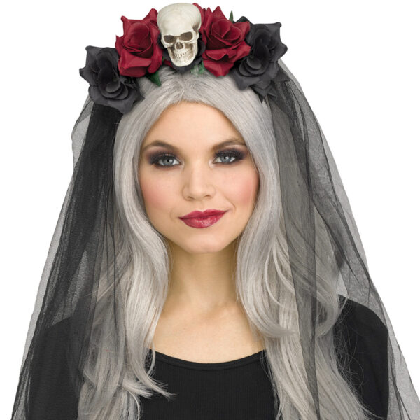 Horror Bridal Veil - Black