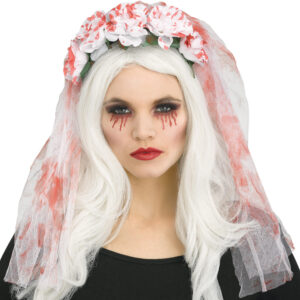 Horror Bridal Veil - White