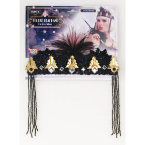 Black and Gold Flapper Crown