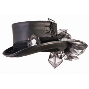 Gothic / Steampunk Top Hat - Black