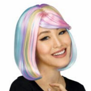 Fantasy Bob Wig - Pastel Rainbow