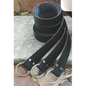 60" Faux Leather Ring Belt